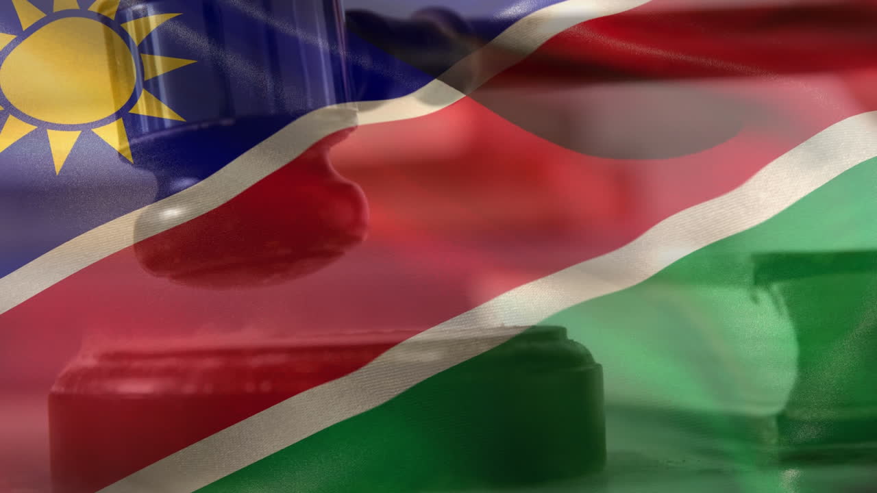 compuesto digital de la bandera de namibia 4k