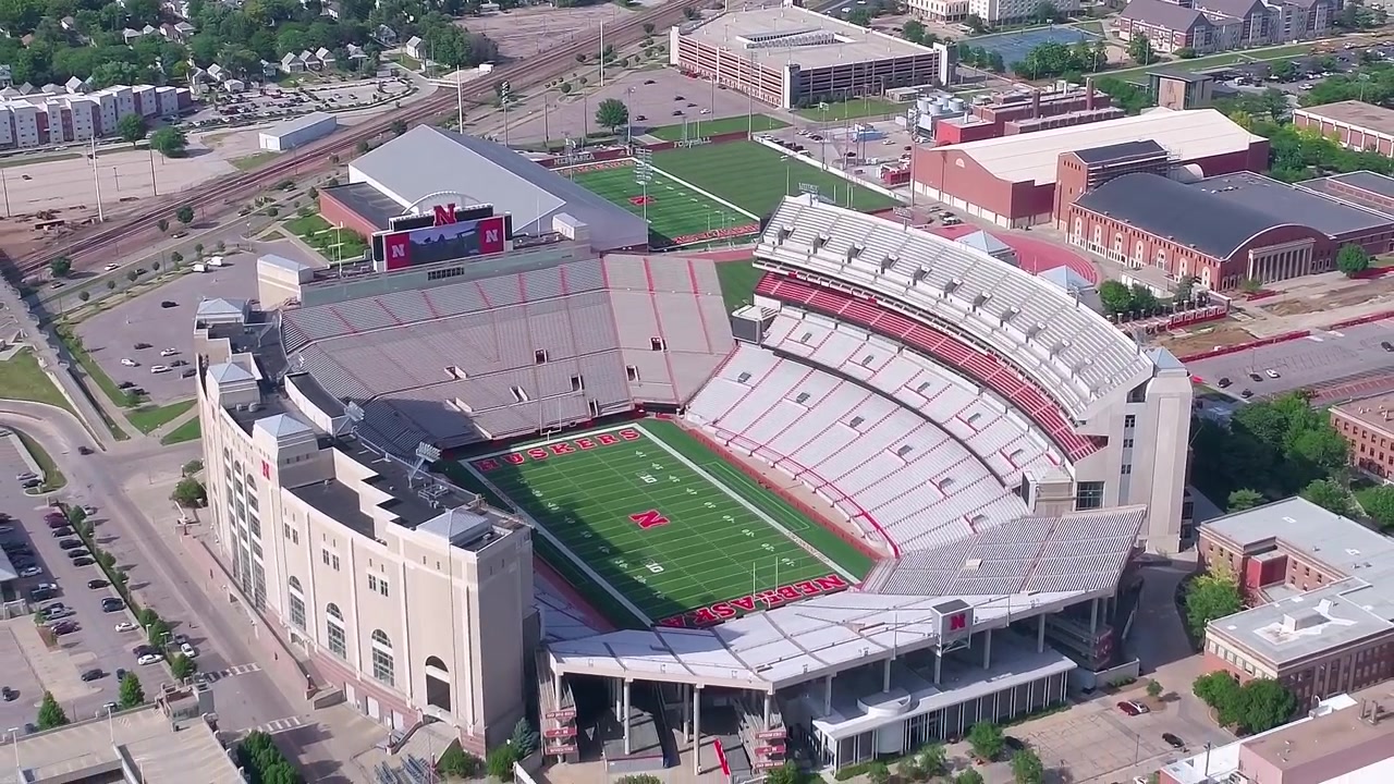 Stadion i USA er vært for Nebraskas amerikanske fodboldhold under kampen