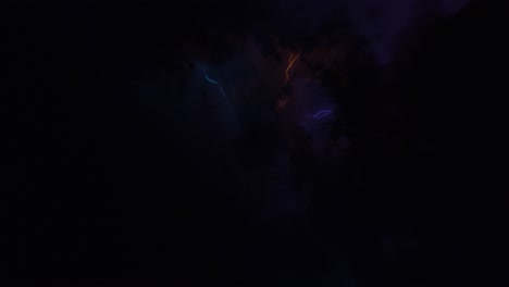 viajando a través de una tormenta de nebulosas en el cosmos