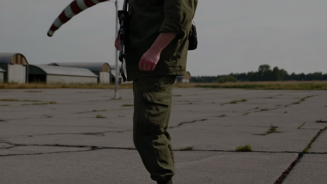 Military Personnel at an Airport