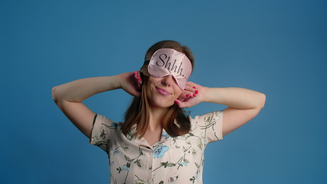 Woman with Sleep Mask