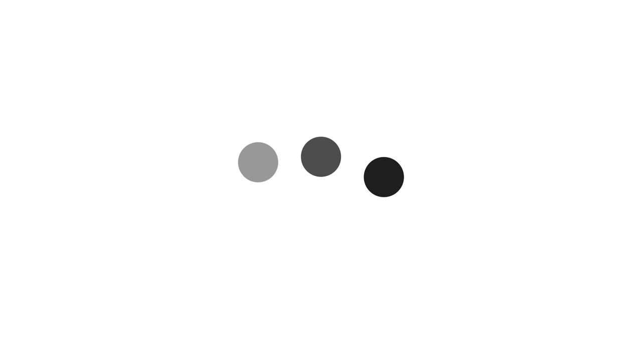 Typing loading dots slowly pulsing inside loop in motion graphics