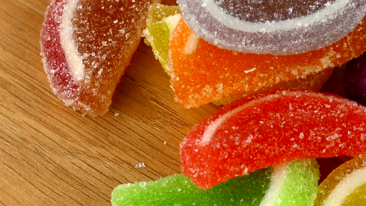 caramelo dulce gelatina y delicioso postre de azúcar