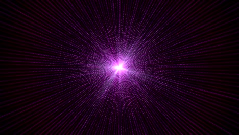 fondo de líneas de partículas radiales púrpuras abstractas (con bucle)