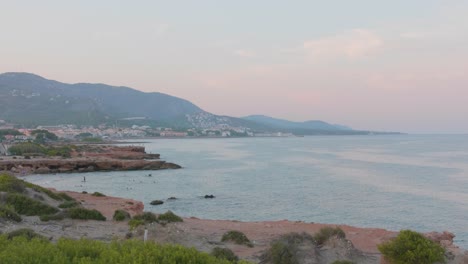 Alcossebre-seascape-overview-,-Alcossebre,-Valencian-community,-Castellon-province,-Spain