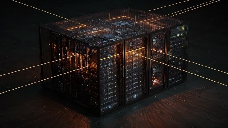 Exploring the Technological Marvel of a Modern Data Center: A Visual Journey Through Advanced Servers and High-Tech Connectivity Solutions