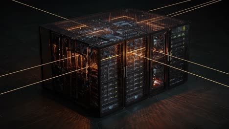 exploring the technological marvel of a modern data center: a visual journey through advanced servers and high-tech connectivity solutions