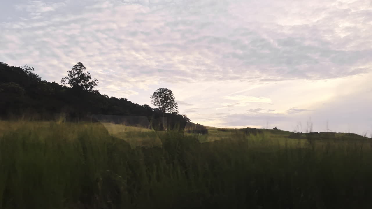 코스타리카에서 차로 여행하는 창문에서 보는 승객 중앙 아메리카