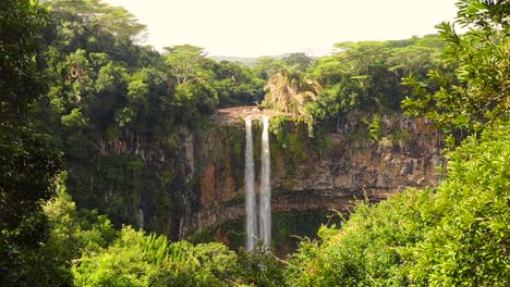 the beautiful waterfall in chamarel, mauritius, africa