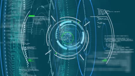 Animation-of-scope-scanning-and-data-processing-over-computer-circuit-board