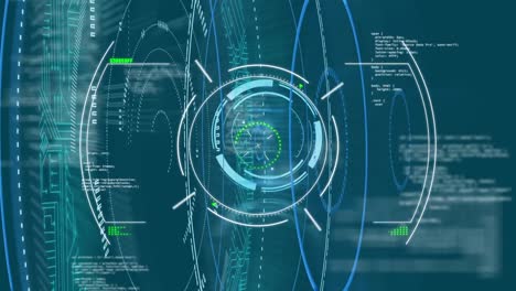 animation of scope scanning and data processing over computer circuit board