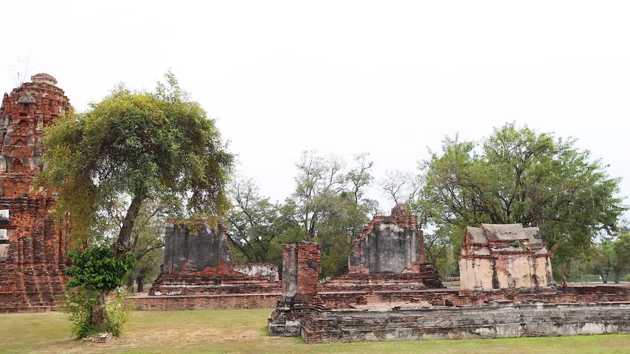 vista panorámica del sitio histórico de ayutthaya