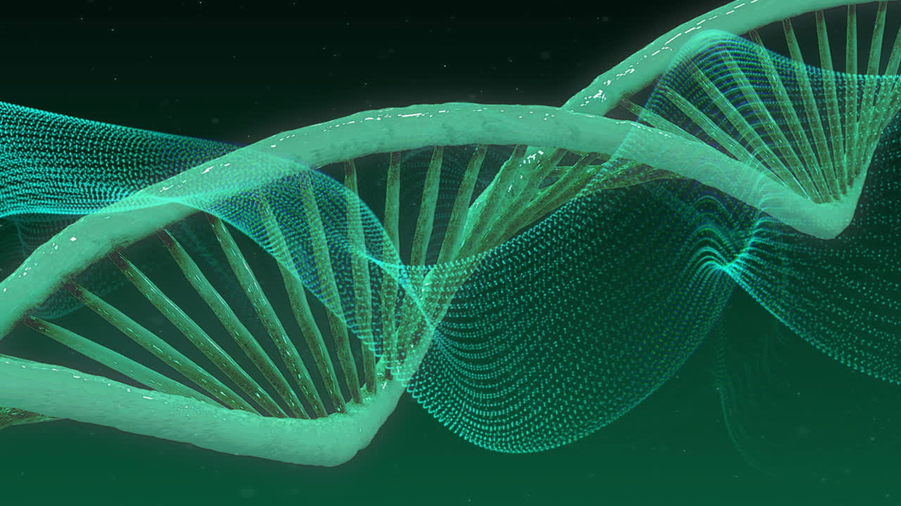 DNA strand and binary coding, scientific data processing