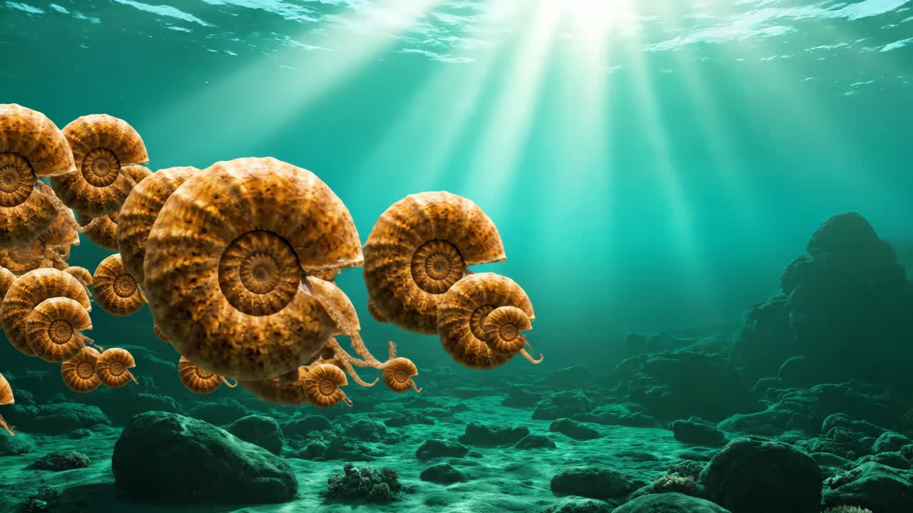 Ammonites in the Ocean