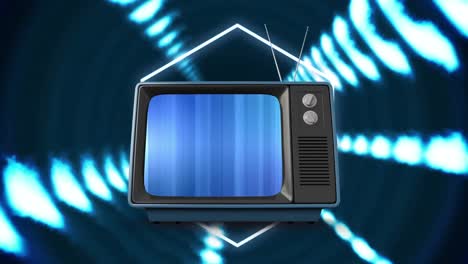 televisores con líneas verticales azules en su pantalla