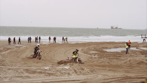 motocross event on the beach of zoutelande, netherlands