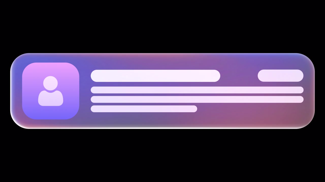 Glassmorphism User Profile UI