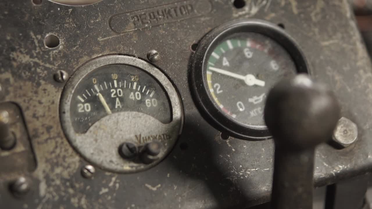 Vintage Tractor Instrument Panel