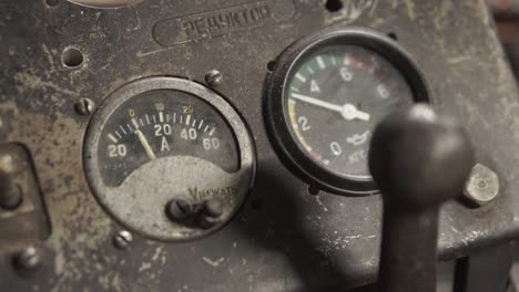 vintage tractor instrument panel