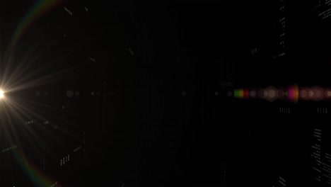 animación de puntos de luz sobre el procesamiento de datos