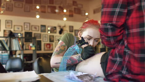 tattoo artist at work