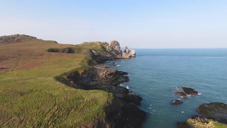 cinematic fpv over the cliffs of ireland's eye