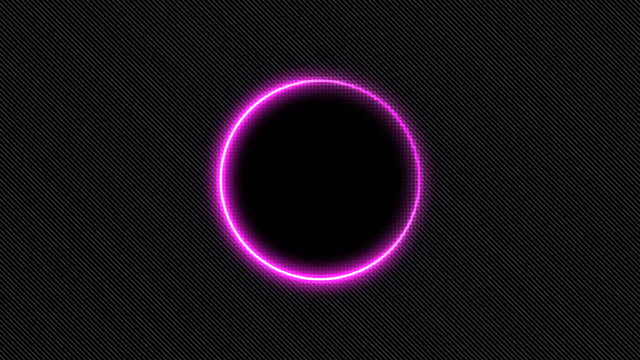 anillo de neón púrpura abstracto en gradiente negro