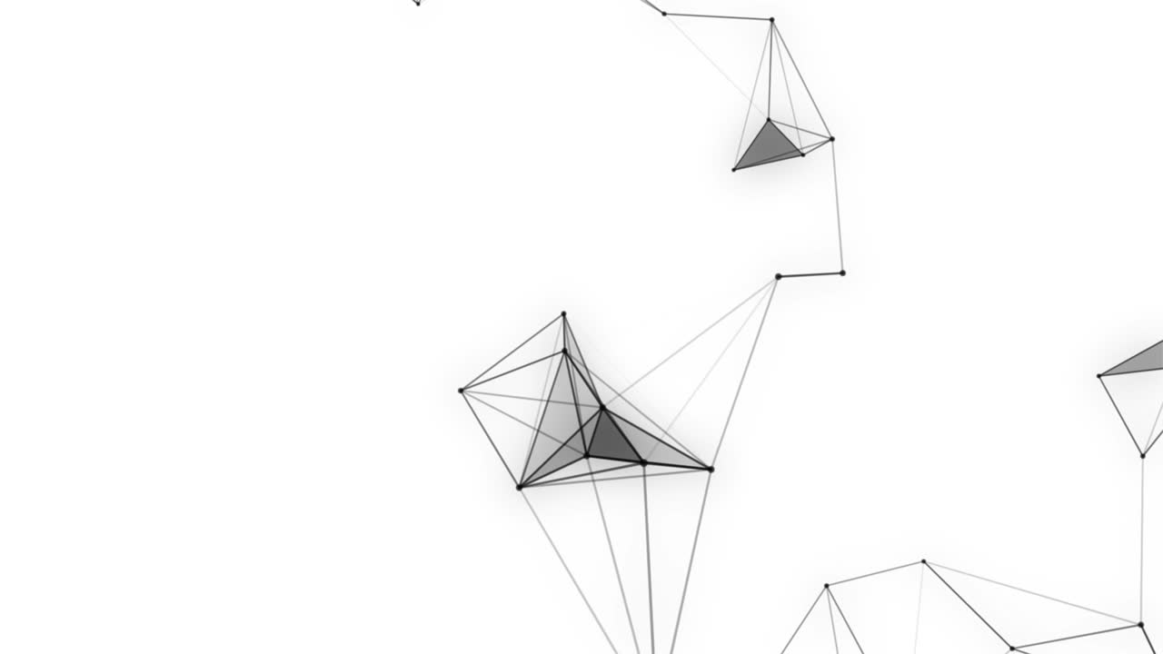 plexus fantasía tecnología abstracta. fondo geométrico abstracto con líneas en movimiento, puntos y triángulos. ciencia. medicina y tecnología. animaciones de bucle