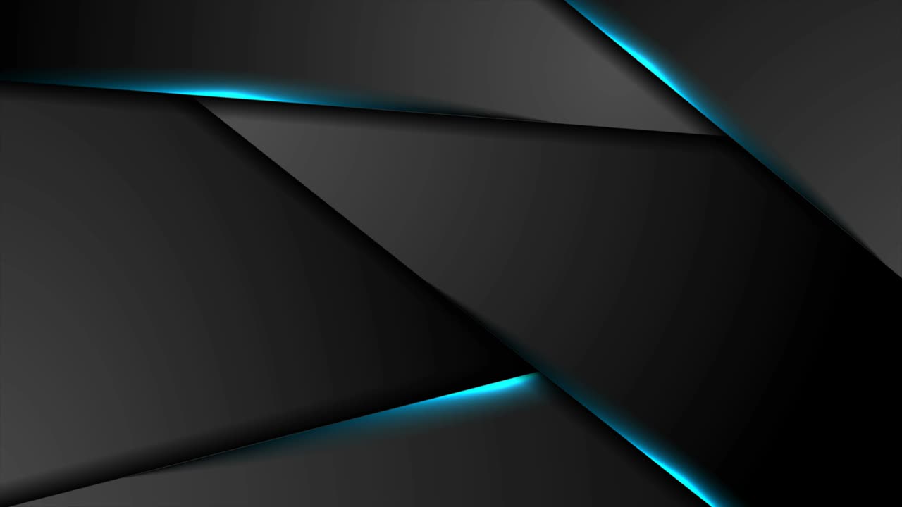 fondo de movimiento abstracto negro con luz azul brillante