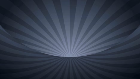 rotating monochrome radial rays. shiny background with ray of light. gray abstract space. loop animation.