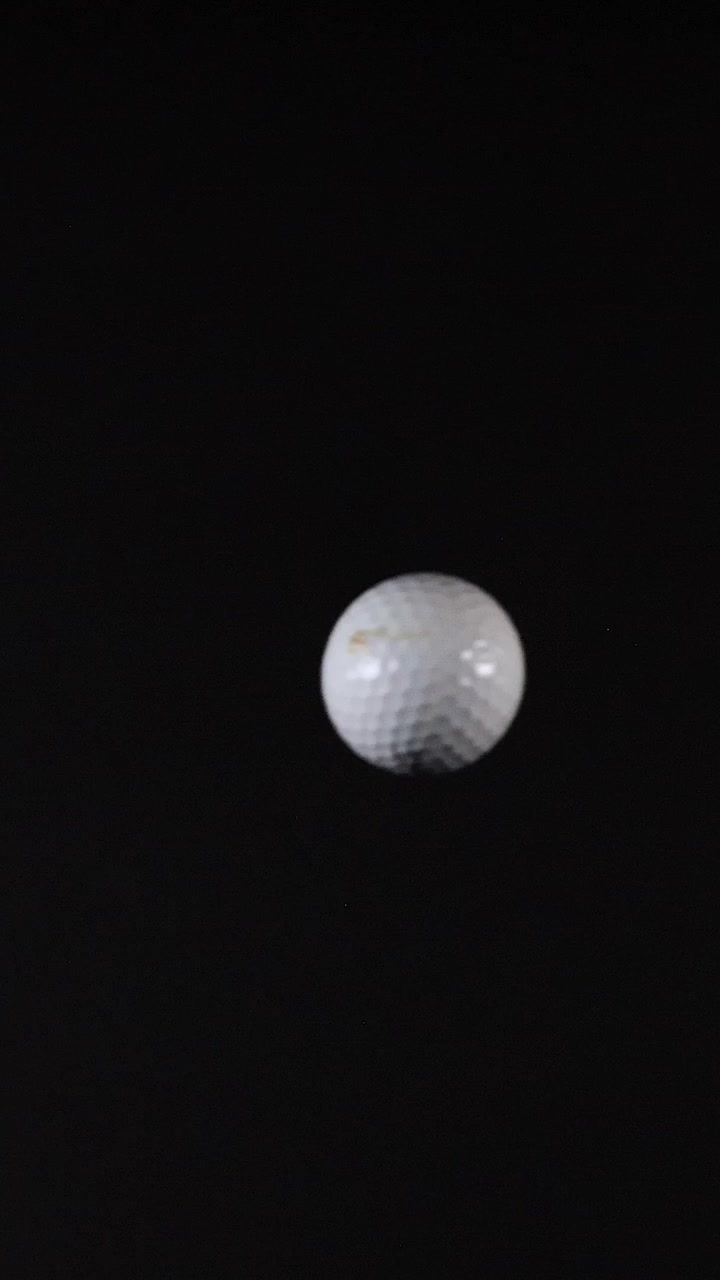 Golf ball trajectory captured in sequential frames
