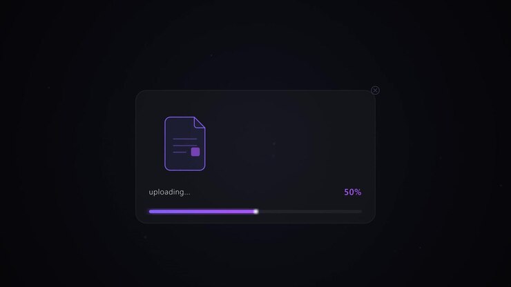 Digital File Upload Progress Bar Animation