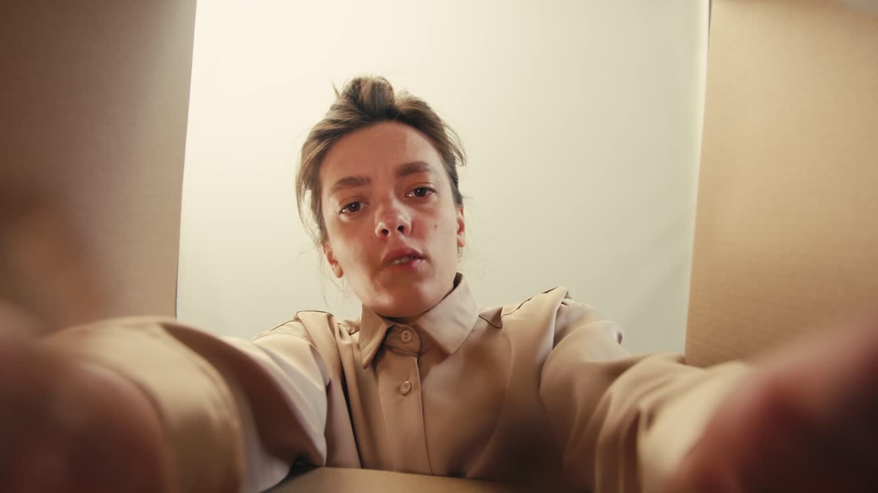 E-commerce storage shop, woman packing goods and clothes for second hand delivery market, dedicated Packaging and Shipping Workspace with Supplies and Technology for efficiency, online sales.