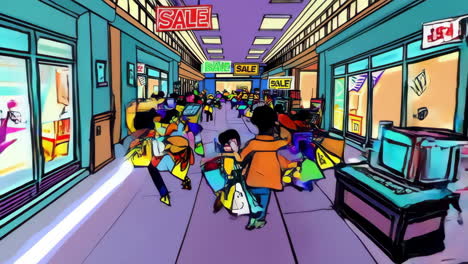 retro consumerism: a cartoon look at buying habits and digital advertising