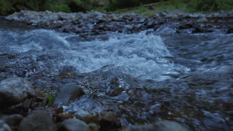 close-up of a rocky stream with flowing water