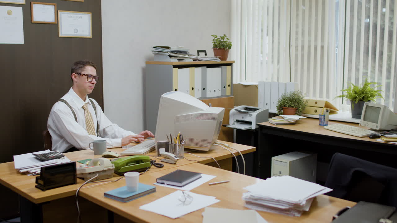 빈티지 사무실.