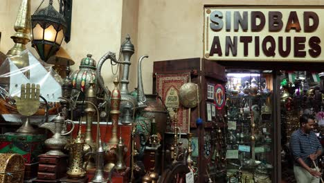 a glimpse into a bustling antique shop