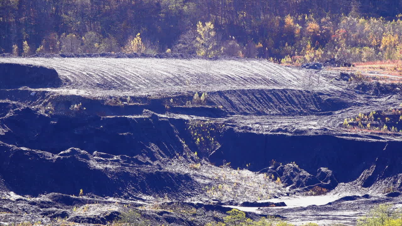 미국 펜실베니아의 노천 무연탄 광산