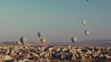 hot air balloons over cappadocia