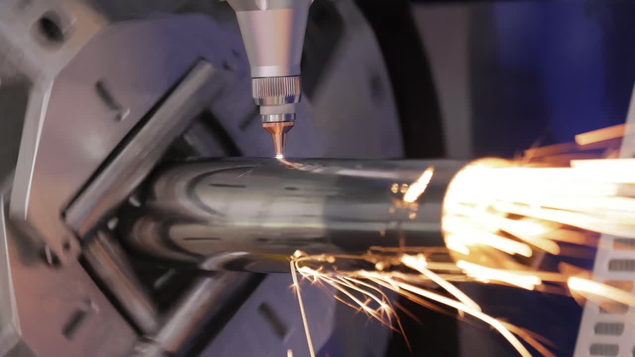 taglio laser e a gas del metallo, tecnologia industriale moderna.