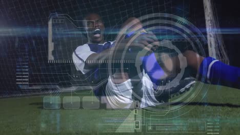 Animation-Des-Scope-Scannens-Und-Der-Datenverarbeitung-über-Einem-Fußballspieler