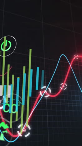 animation of data processing on black background