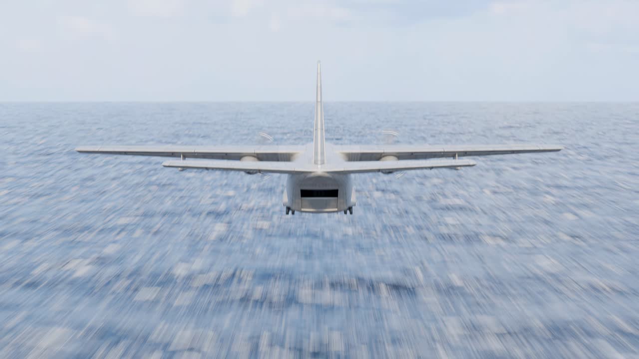 바다 위 를 날아다니는 비행기