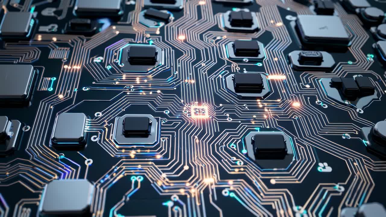 회로판의 클로즈업