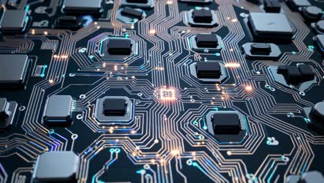 close-up of a circuit board