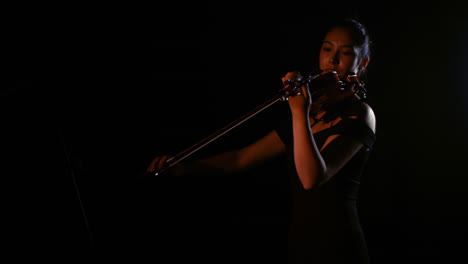 woman playing a violin