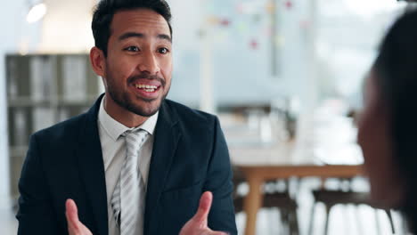 hr, interview and business people in a meeting
