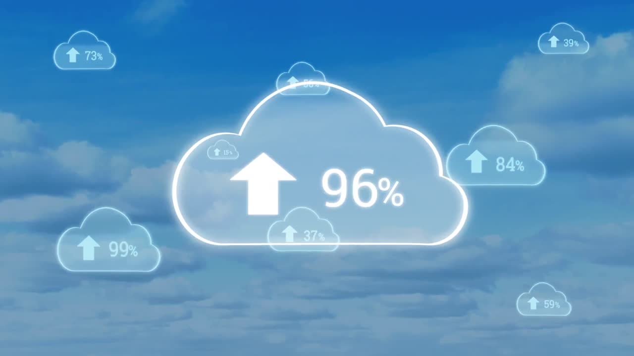 진행 구름을 업로드합니다.