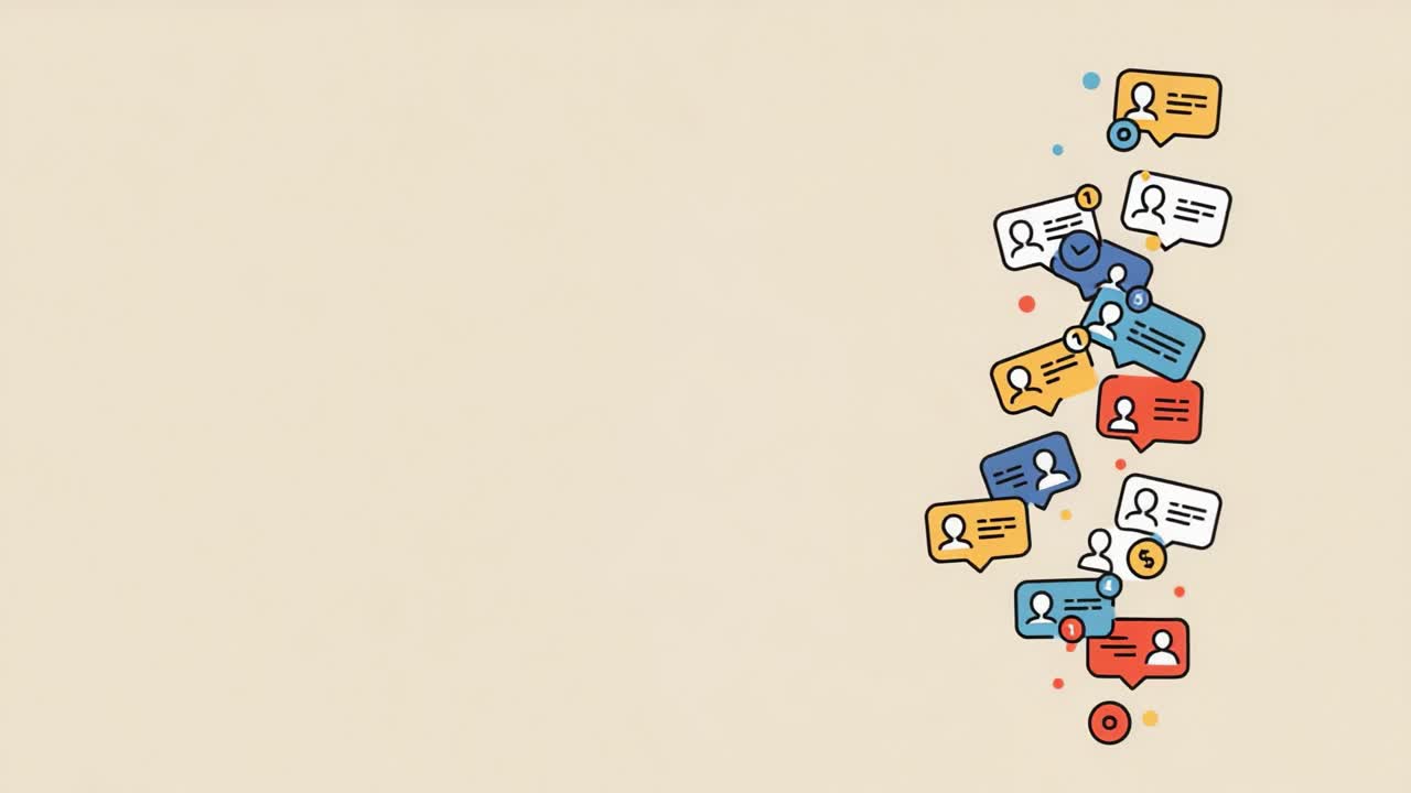 Engaging Conversations Through Digital Communication: An Artistic Representation of Messaging Bubbles and Interactive Dialogue Symbols