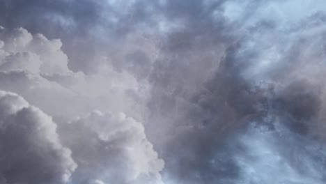 view of  thunderstorm and moving  clouds